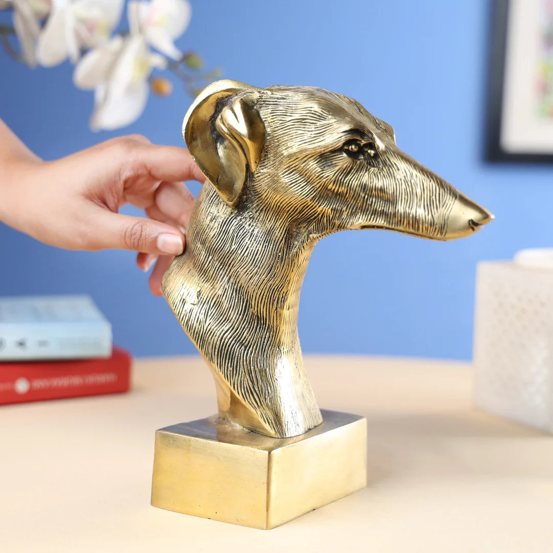 Brass Dog Head 