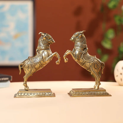 BrassGallopingHorseSetof2_2
