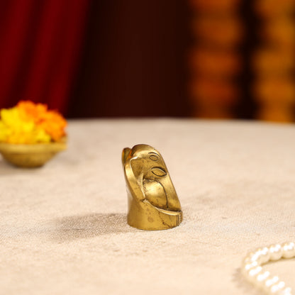 Brass Lord Ganesha Idol With Detailed Features