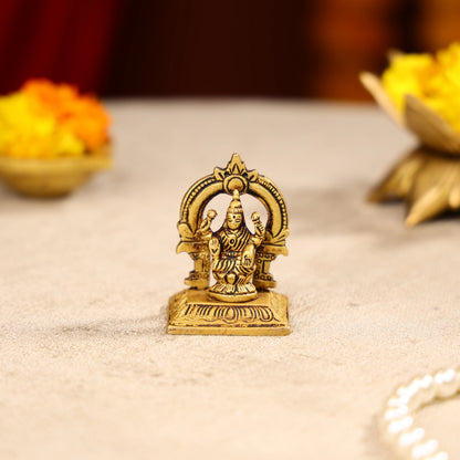 Brass Lord Lakshmi Idol In Traditional Arch Design