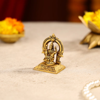 Brass Lord Lakshmi Idol In Traditional Arch Design