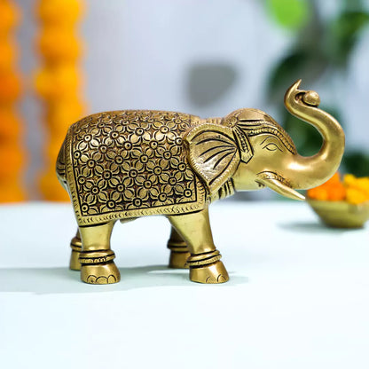 Brass Elephant Idol