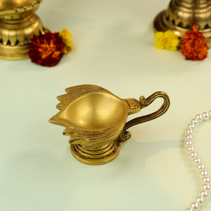 Brass Lotus Shaped Aarti Diya 2
