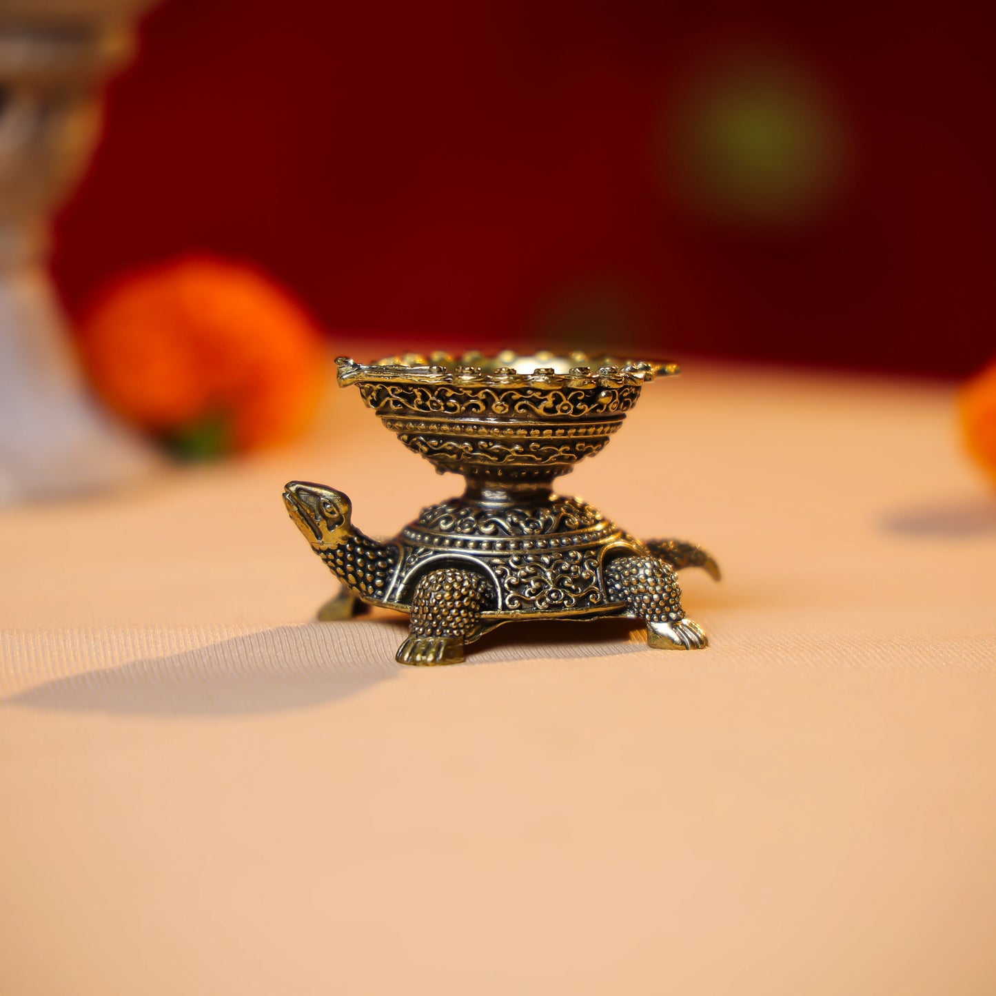 Brass Turtle Diya