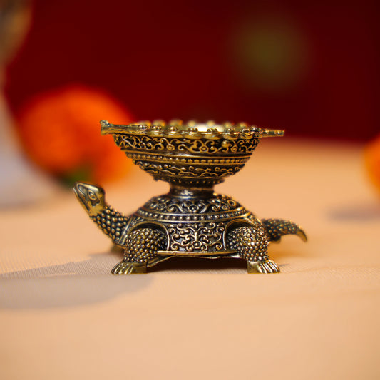 Brass Turtle Diya