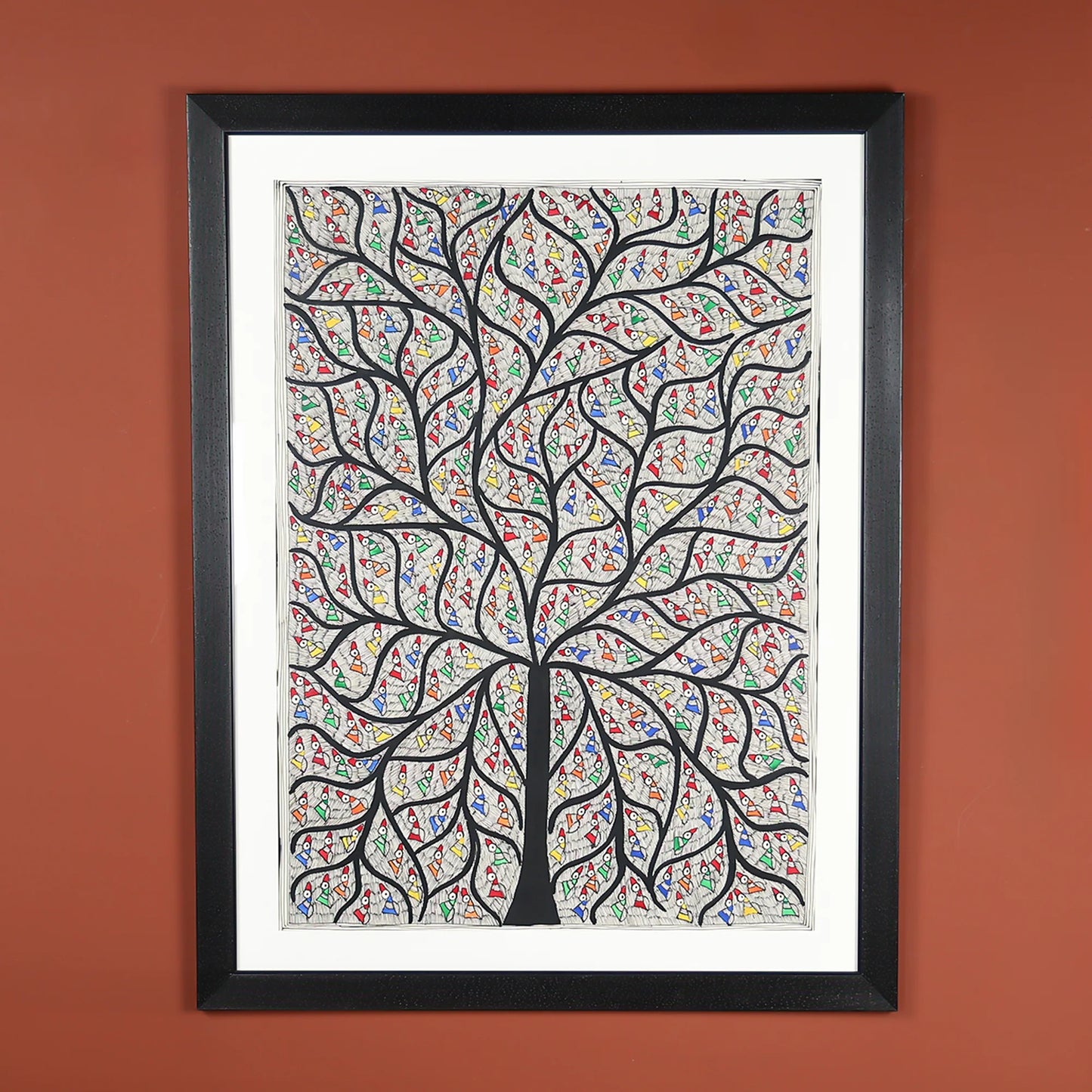 Colourful Tree With Detailed Hand-Painted Leaves