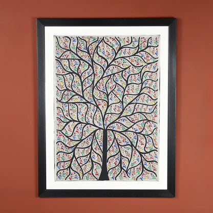 Colourful Tree With Detailed Hand-Painted Leaves