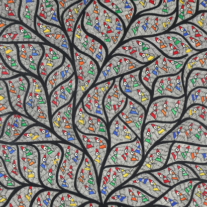 Colourful Tree With Detailed Hand-Painted Leaves