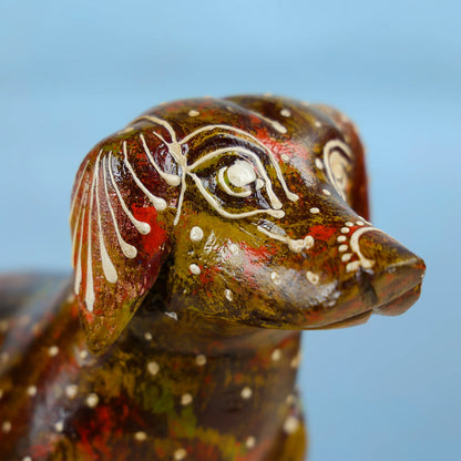 Handcrafted Colourful Dachshund Dog Figurine for Home Decor