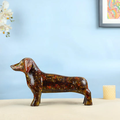 Handcrafted Colourful Dachshund Dog Figurine for Home Decor