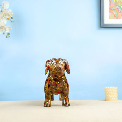 Handcrafted Colourful Dachshund Dog Figurine for Home Decor