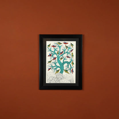 Traditional Wall Art Of Flock Of Birds On A Tree