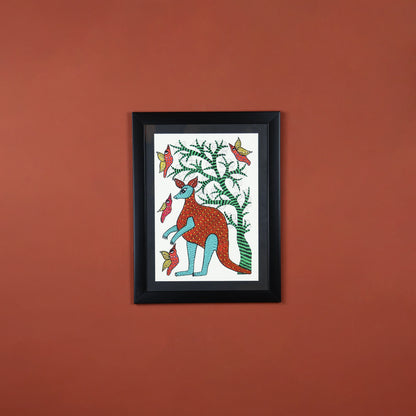 Natural Harmony Tribal Art Wall Painting Of A Kangaroo