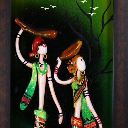 Rhythms Of Tradition Handpainted Clay Wall Art