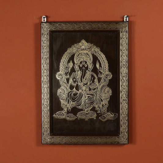 21" Tarkashi Crafted Lord Ganesha Wall Art