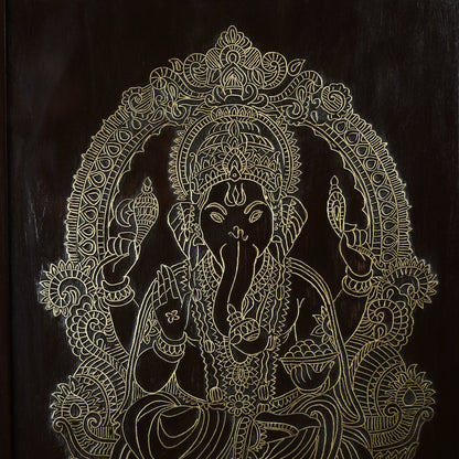 21" Tarkashi Crafted Lord Ganesha Wall Art