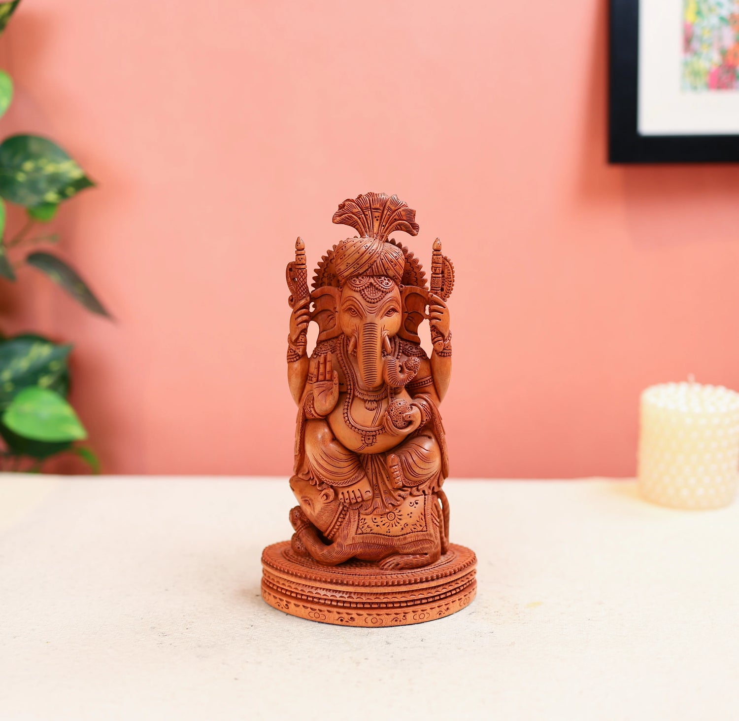 Wooden Ganapati Statue

