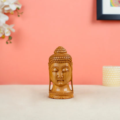 Kadam Wood Carved Lord Buddha Table Decor - Large