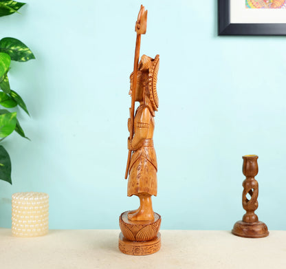 Hand Carved Wooden Lord Shiva Statue