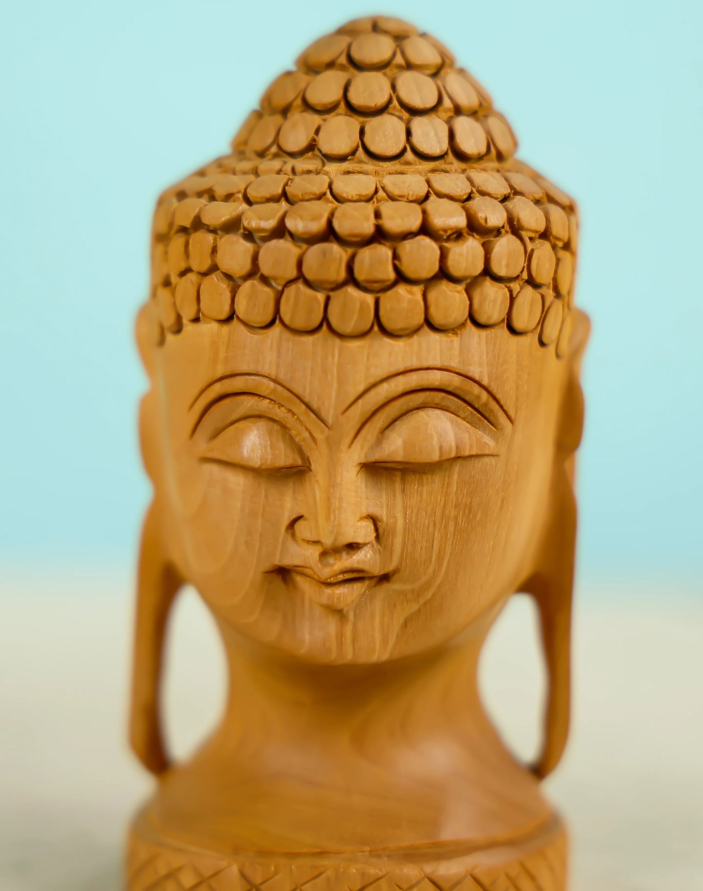 Kadam Wood Carved Lord Buddha Table Decor - Small