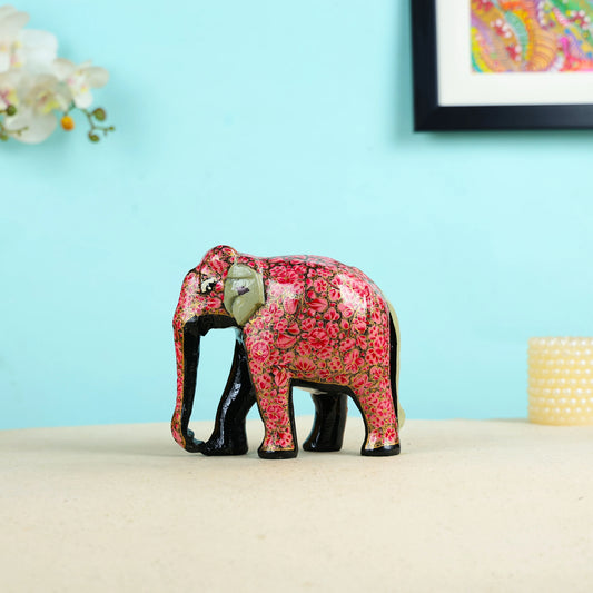 Paper Mache Crafted & Handpainted Elephant Table Decor