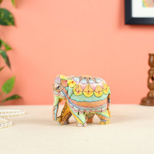 Multicoloured Handpainted Elephant Table Decor