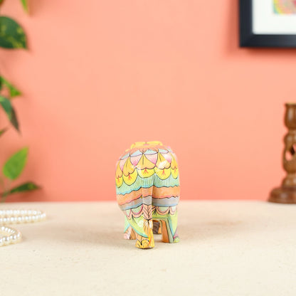 Multicoloured Handpainted Elephant Table Decor