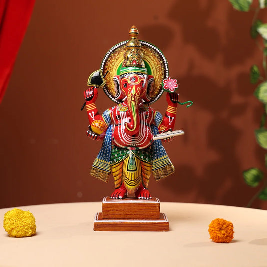 LacquerWoodenHandpaintedLordGanesha_1