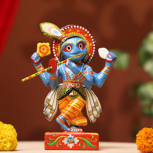 LacquerWoodenHandpaintedLordShrinath_2