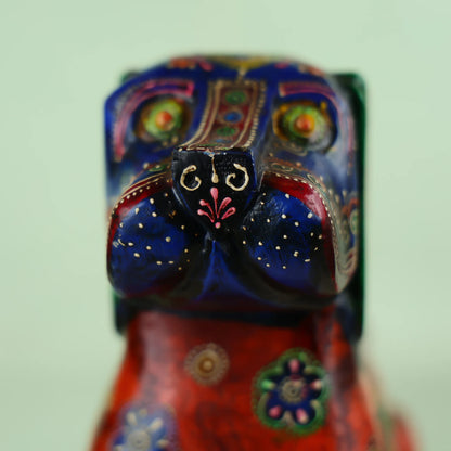 Majestic Hand-Painted Folk Art Dog Figurine