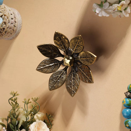 Antique Finish Brass Blossoming Pulmeria Table Decor