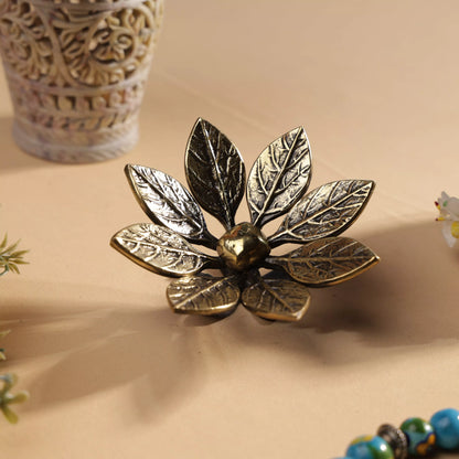 Antique Finish Brass Blossoming Pulmeria Table Decor