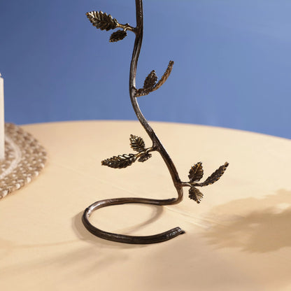 Antique FInish Brass Lotus Flower Twig Table Decor