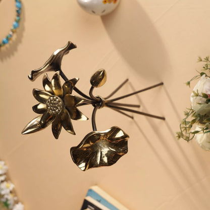 Brass Tulip & Sunflower Bouqet Table Decor