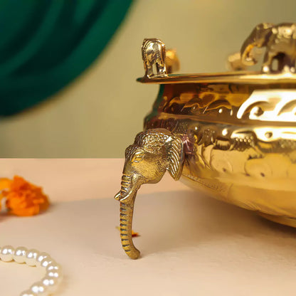 Brass Elephant Urli