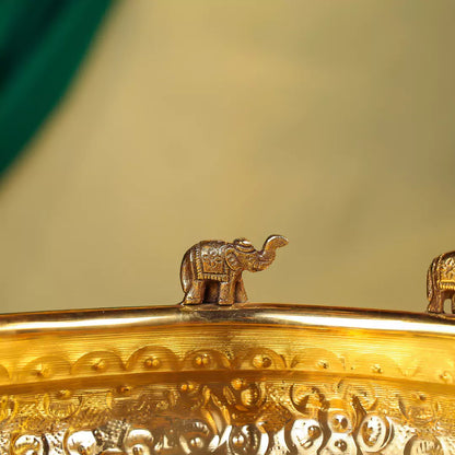 Brass Elephant Urli