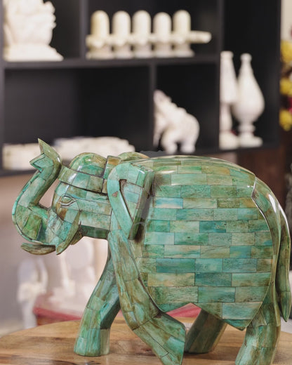 Antique Elephant Artifact Made Of Camel Bone