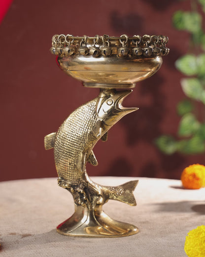 Designer Fish Brass Urli